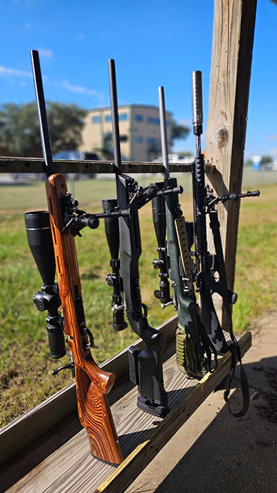 ASC range rules - rifles shown in rack.