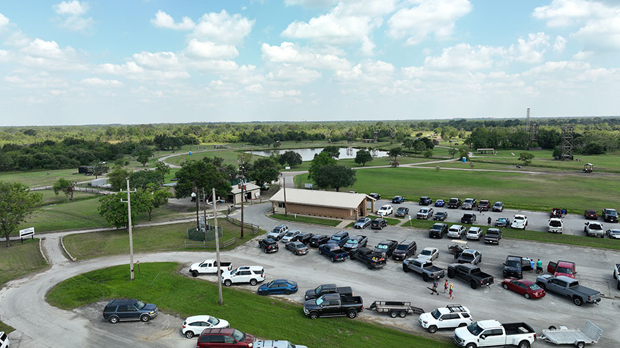 Large cabana at American Shooting Centers courses available for sponsorship